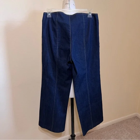 CINQ A SEPT Cropped wide leg Azure Jeans in Indigo